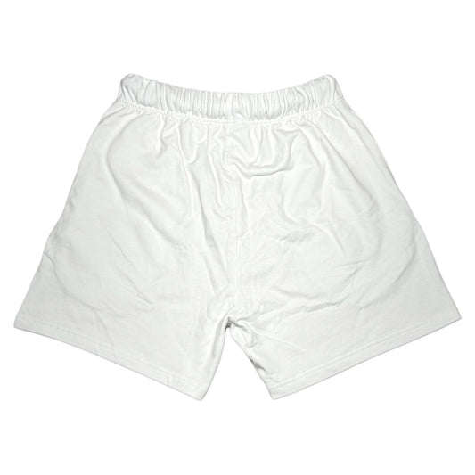 L'ESSENCE Customized White Shorts With Black Thick Drawstrings. - L'ESSENCE