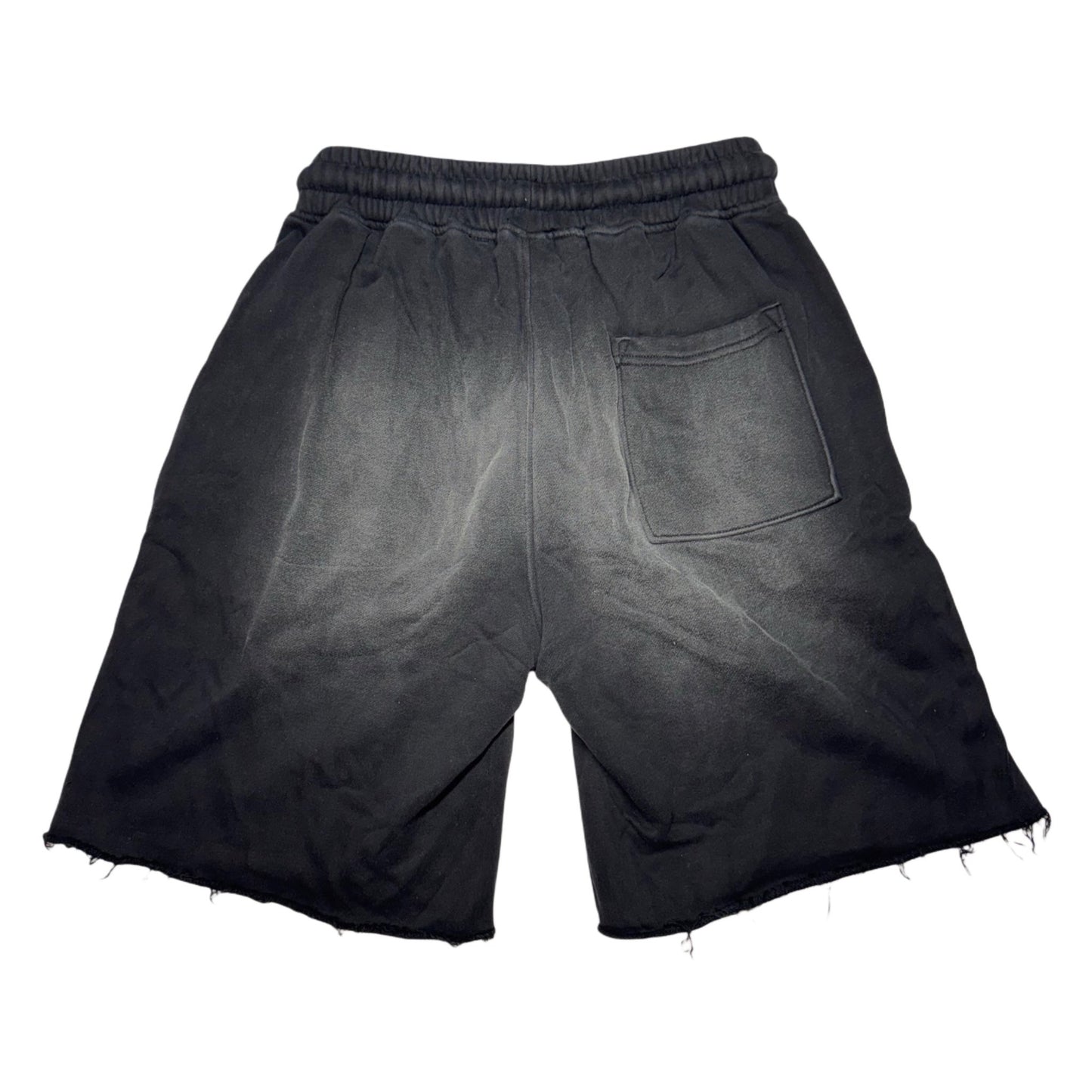 L'ESSENCE Customized Black Washed Shorts With Thick Drawstrings. - L'ESSENCE