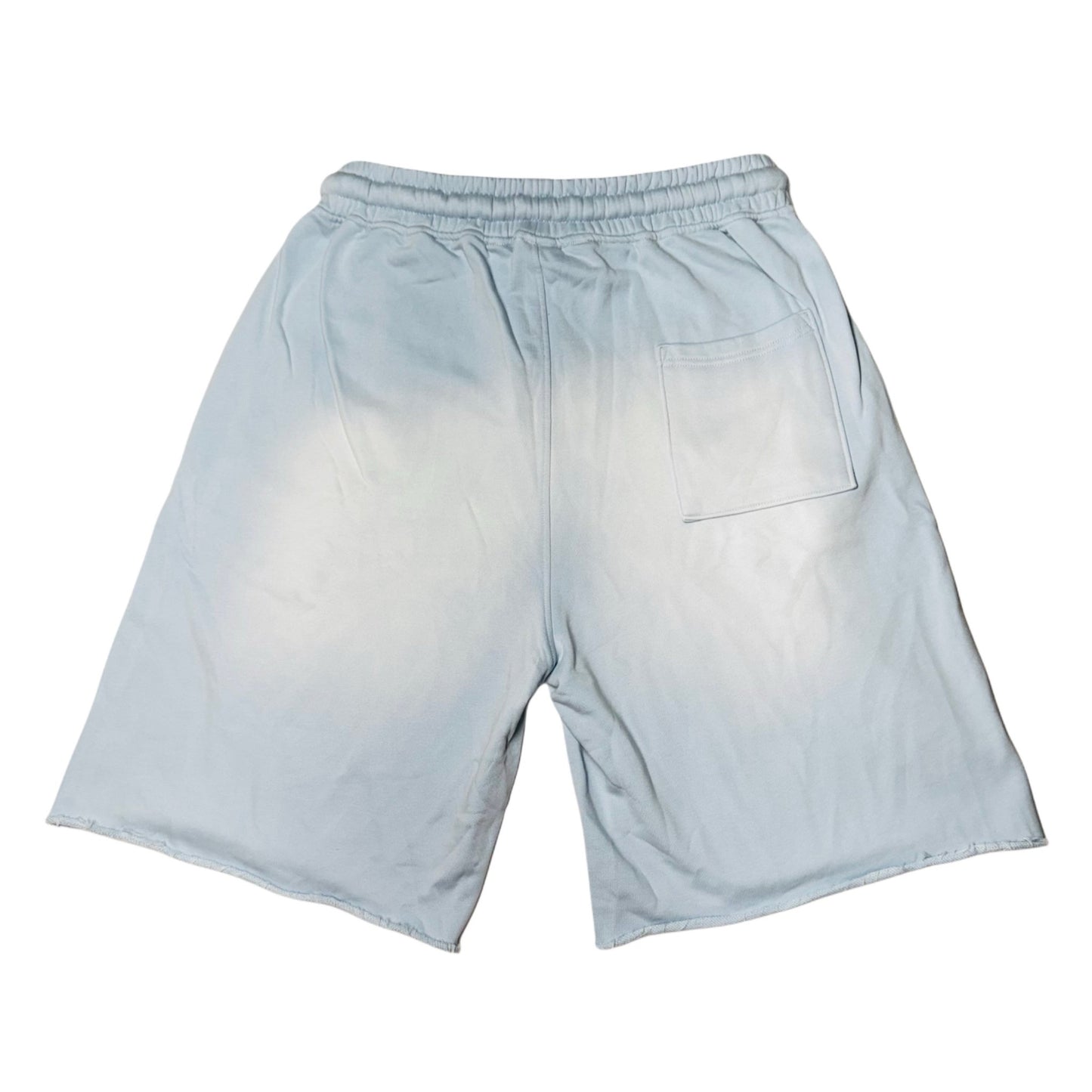 L'ESSENCE Customized Light Blue Washed Shorts With Thick Drawstrings. - L'ESSENCE