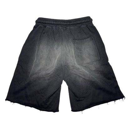 L'ESSENCE Customized Black Washed Shorts With Thick Drawstrings. - L'ESSENCEL'ESSENCE Customized Black Washed Shorts With Thick Drawstrings.