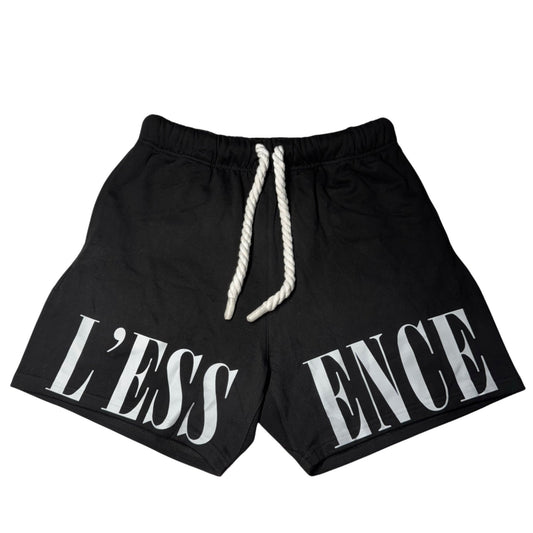 L'ESSENCE Customized Black Shorts With Thick Drawstrings. - L'ESSENCE